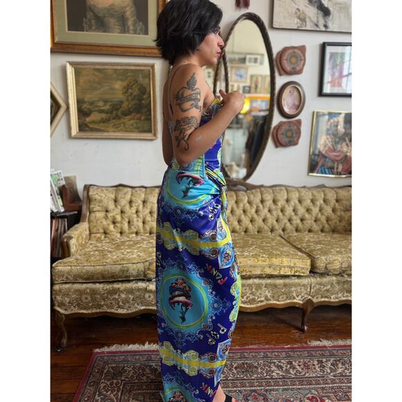 NWT Akira I Win Again High Low Maxi Dress w Corset Top Size Small - Picture 6 of 7